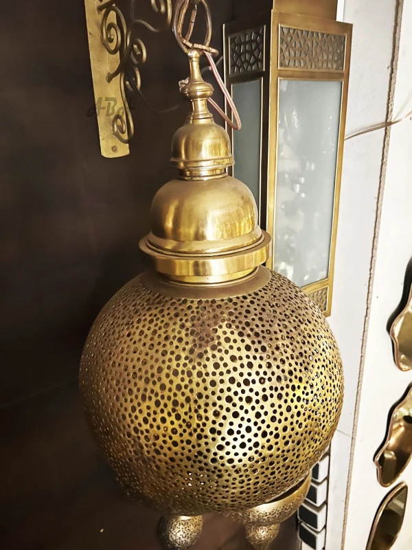 Exquisite Moroccan Brass Lamp - Versatile wall sconce, Ceiling Lighting - Perfect Decor Gift
