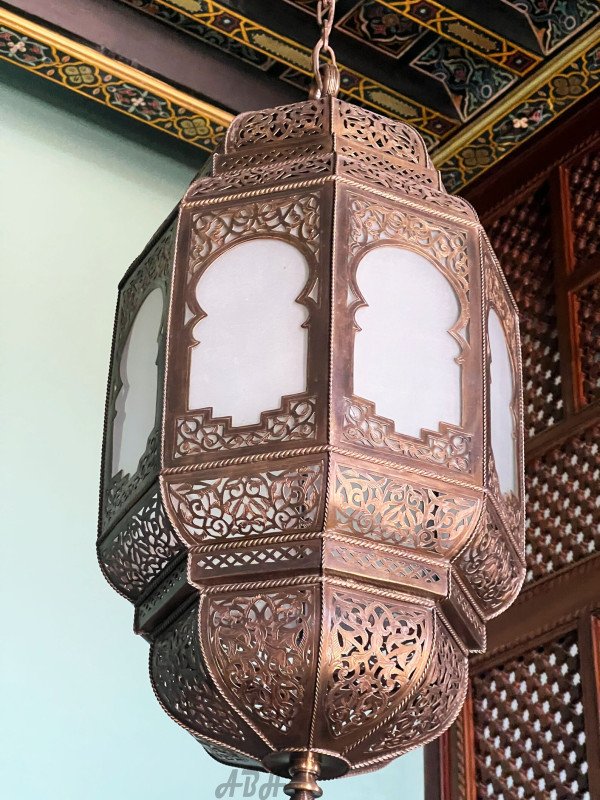 Exquisite Moroccan Brass Lamp, Ceiling Lighting - Perfect Decor Gift