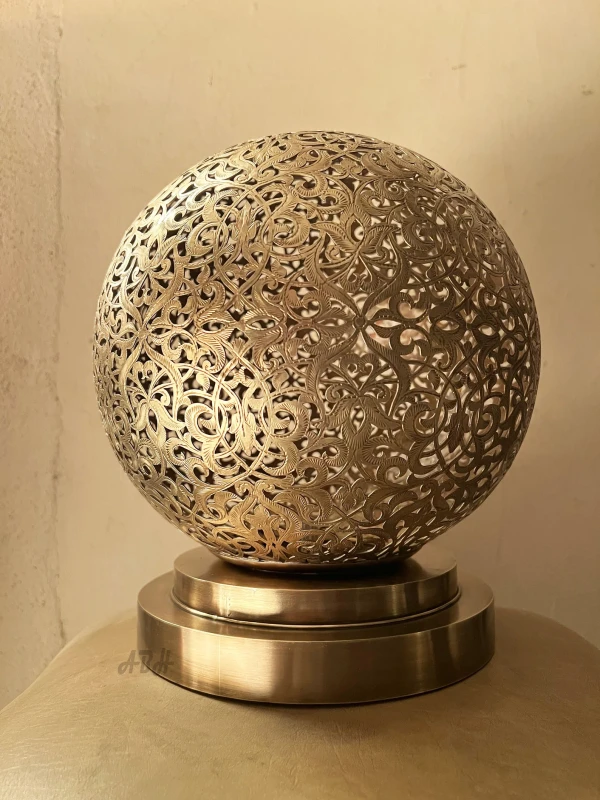 Exquisite Moroccan Brass Lamp - Versatile as Table, Desk, Floor, or Ceiling Lighting - Perfect Decor Gift
